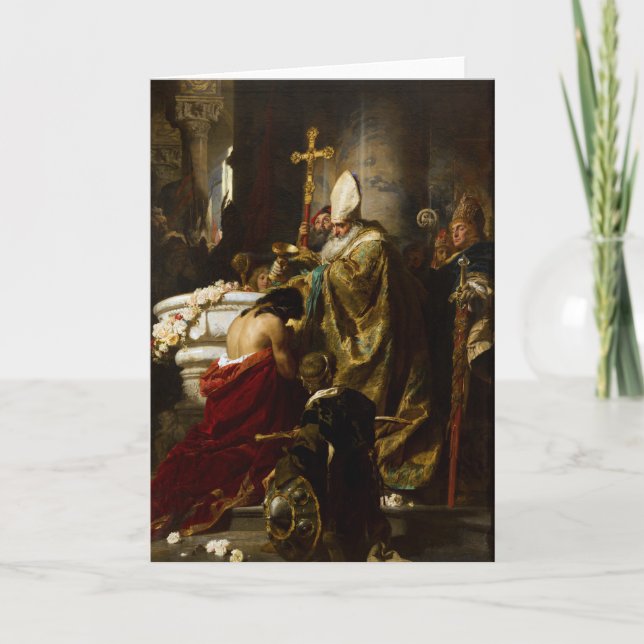 Cartão Batismo de Vajk por Gyula Benczúr (1875) (Frente)