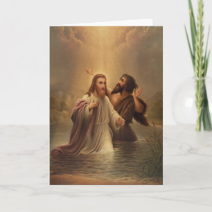 Cartão Batismo do Cristo por James Fuller Queen 1873