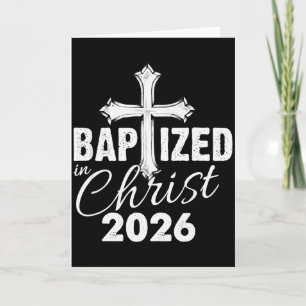 Cartão Batizado Em Cristo 2026 - Cruz Cristã Salvação