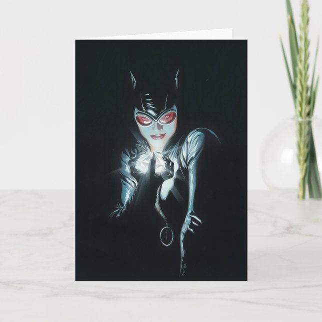 Cartão Batman CatWomen Faces of Mau Cobrir Illustration (Frente)