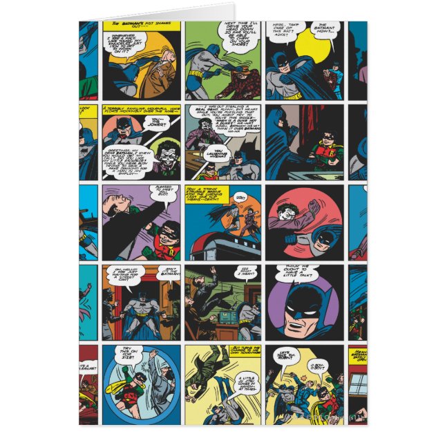 Cartão Batman Comic Panel 5x5 (Frente)