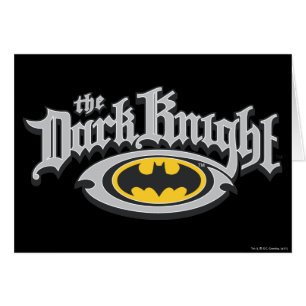 Cartão Batman Dark Knight Nome e logotipo oval