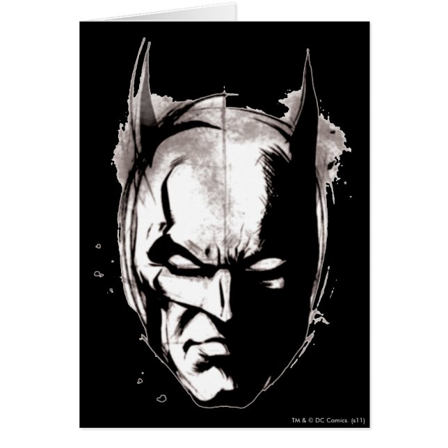Cartão Batman Drawn Face (Frente)
