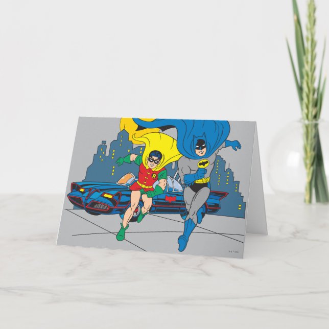 Cartão Batman E Robin Running (Frente)