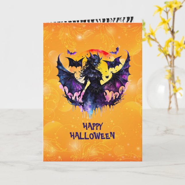 Cartão Batman Happt Halloween (Flor Amarela)