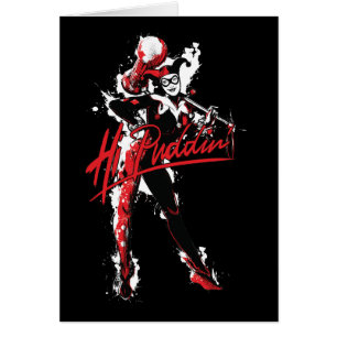 Cartão Batman Harley Quinn "Hi Puddin" Tinta
