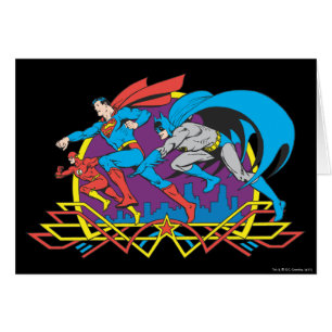 Cartão Batman + Super-Homem + Flash