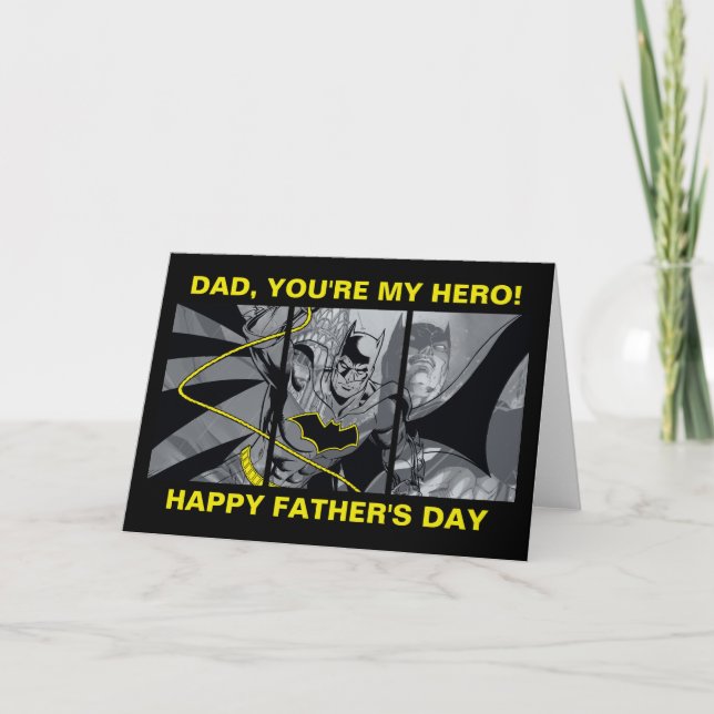 Cartão Batman Você é Meu Herói Dia dos Pais (Frente)