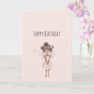 Cartão Batom Mágico Rosa Preto Aniversário Fada Menina