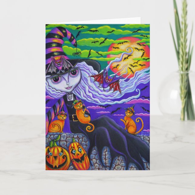 Cartão Batty Halloween Card (Frente)