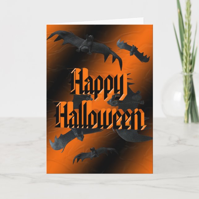 Cartão Batty Halloween Card (Frente)