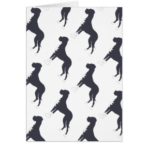 Cartão bau mit Abzeichen Dogge