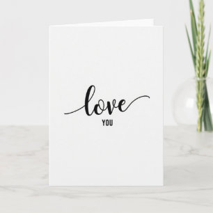 Cartão Baunilha de Amor Minimalista