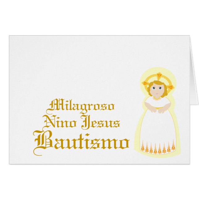 Cartão "Bautismo miraculoso" - personalize (Frente Horizontal)