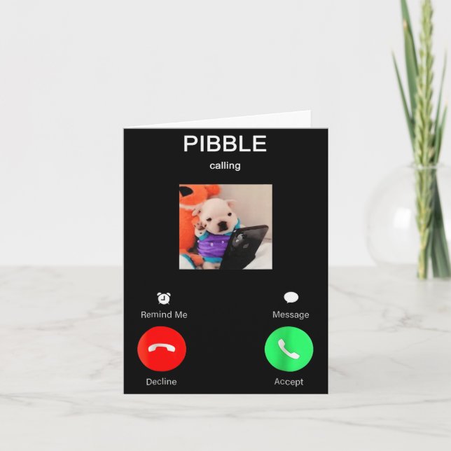 Cartão Bble Está Chamando Meme Divertido Para Fãs de Meme (Frente)
