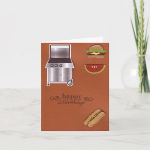 Cartão BBQ Birthday Card