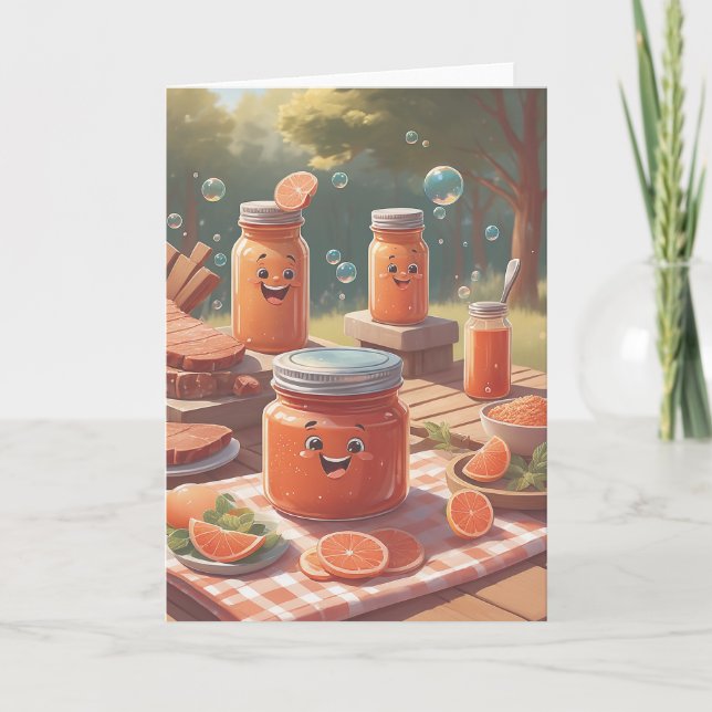 Cartão BBQ Birthday Wishes (Frente)