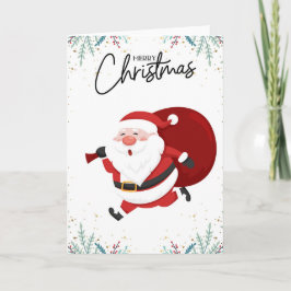 Cartão BD moderno e engraçado Feliz Natal Festivo