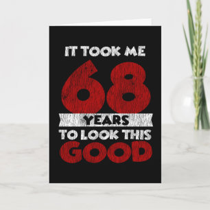 Cartão Bday de 68 anos me fez parecer bom aniversário de 