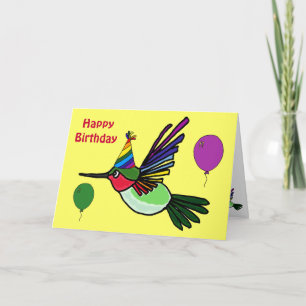 Cartão BE- Funny Hummingbird Birthday Card