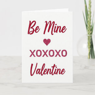 Cartão Be Mine Minimalista Romântico