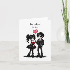 Cartão Be Mine Or Else Goth Valentine Card 