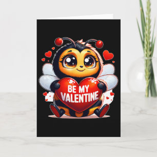 Cartão Be My Valentine Abelha Coração 