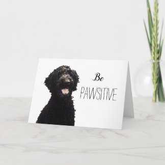 Cartão Be Pawsitive - Labradoodle