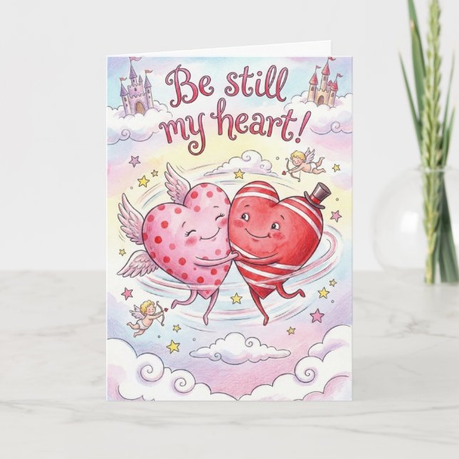 Cartão Be Still My Heart- Personalized Valentine (Frente)