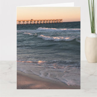 Cartão Beach announcement postcard