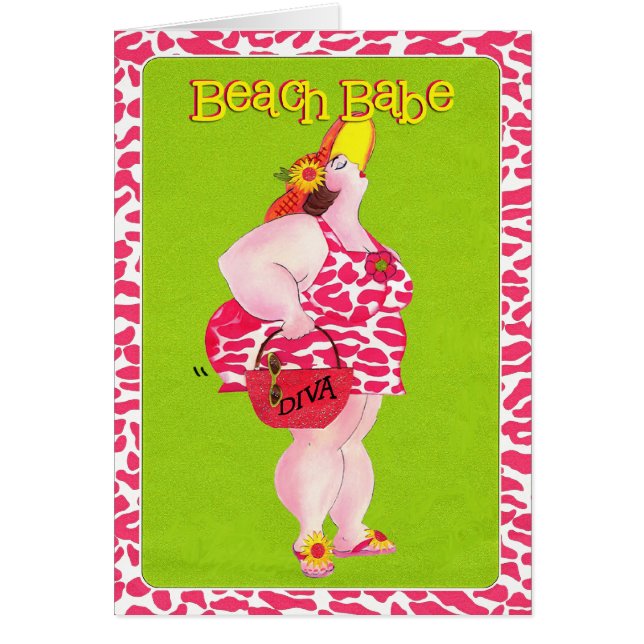 Cartão Beach Babe (Frente)