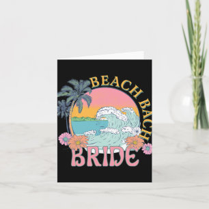 Cartão Beach Bach Bride Bridesmaid Retro Summer Bachelore