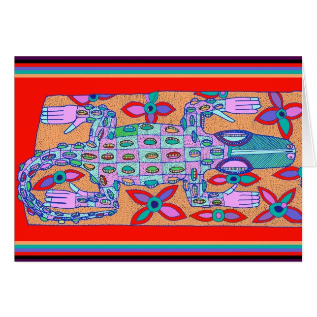 Cartão Beach Bum Croc (Frente Horizontal)