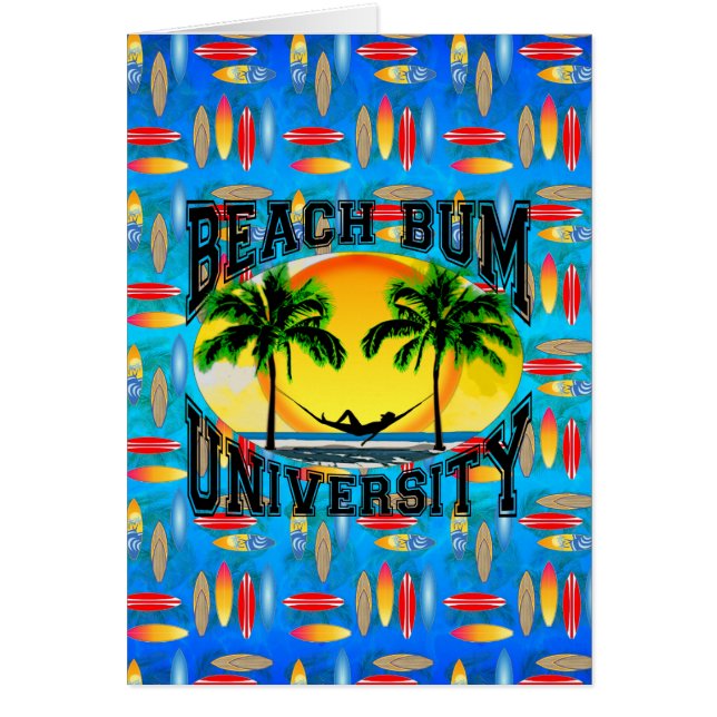 Cartão Beach Bum University (Frente)