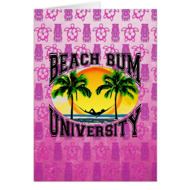 Cartão Beach Bum University (Frente)