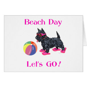 Cartão Beach Day Scottie Dog