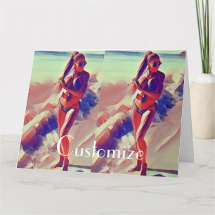 Cartão Beach Girl Thunder_Cove