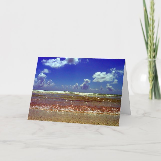 Cartão ~Beach~ GREETING CARD, PERSONALIZE-O! (Frente)