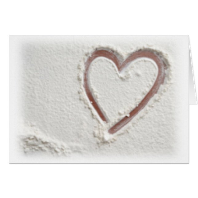 Cartão Beach Heart of Sand (Frente Horizontal)