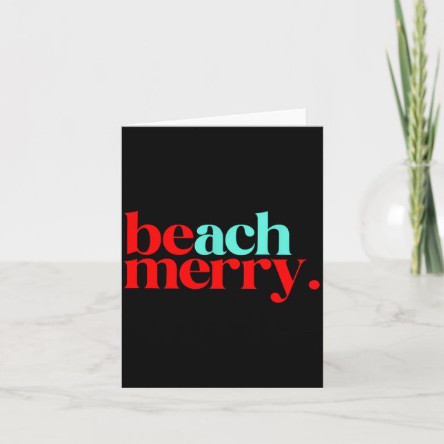 Cartão Beach Merry Christmas Funny  (Frente)