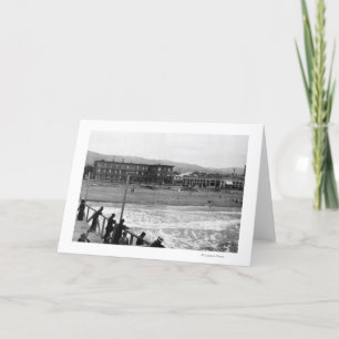 Cartão Beach Scene at Seaside, Oregon Photograph