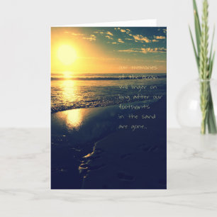 Cartão Beach sunset memories greeting card