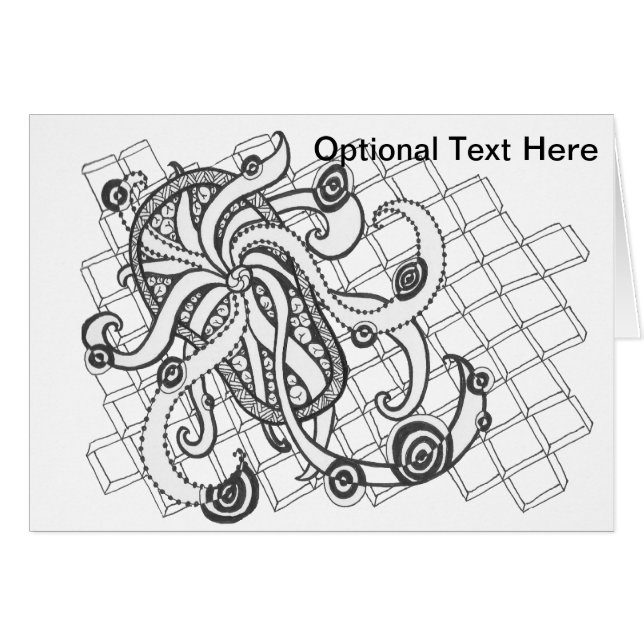 Cartão Beach Thong Swirls (Frente horizontal)