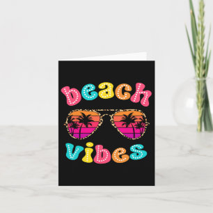 Cartão Beach Vibes Summer Sungles Retro Cute Girl K