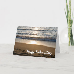 Cartão Beach Waves Happy Father's Day Card