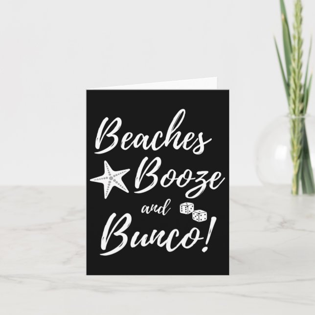 Cartão Beaches Booze E Bunco Dice Summer (Frente)