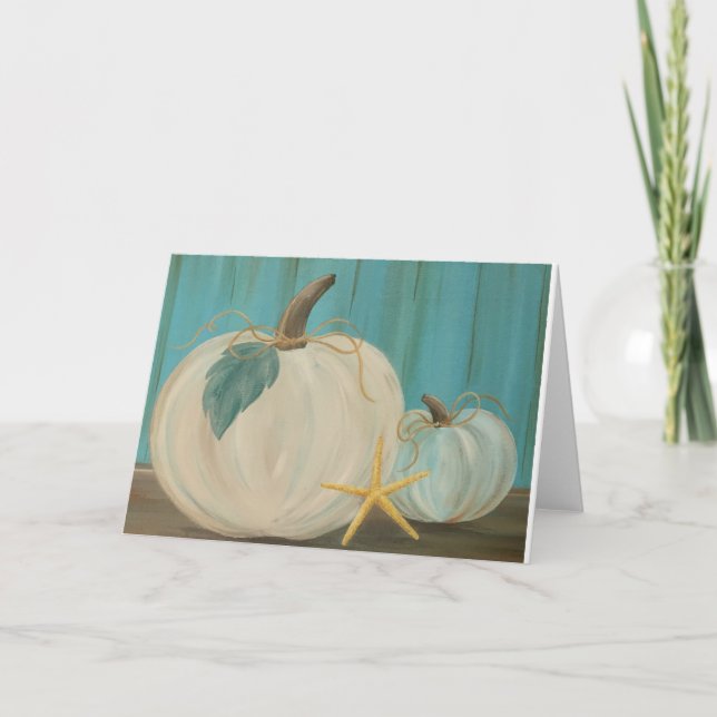 Cartão Beachy Pumpkin Delight (Frente)