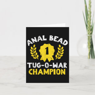Cartão Bead Tug O War Champher Engraçado Dizendo Humor Ad