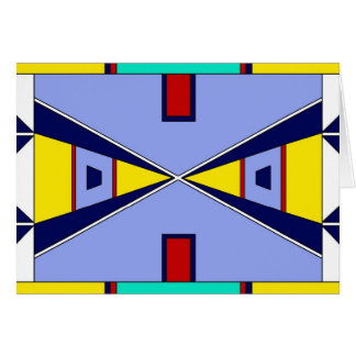 Cartão Beadwork do corvo - azul