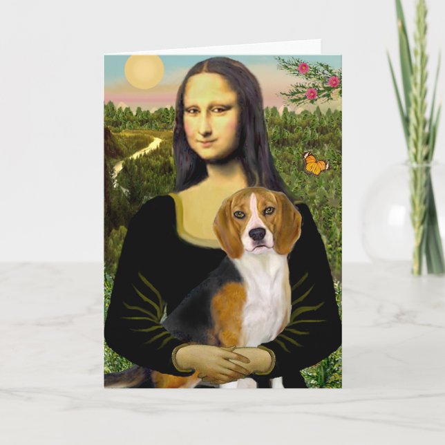Cartão Beagle 7 - Mona Lisa (Frente)